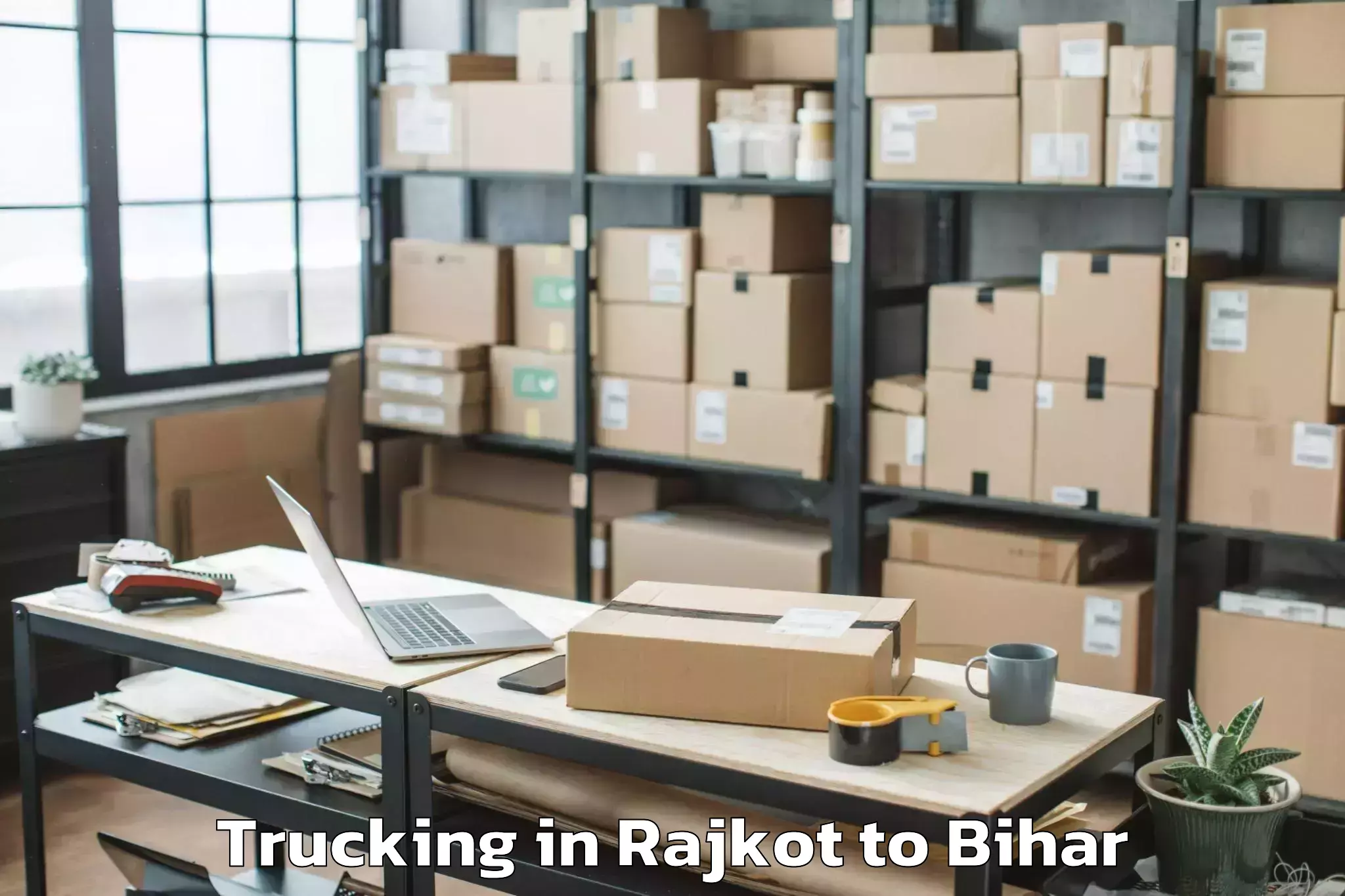 Book Rajkot to Bikramganj Trucking